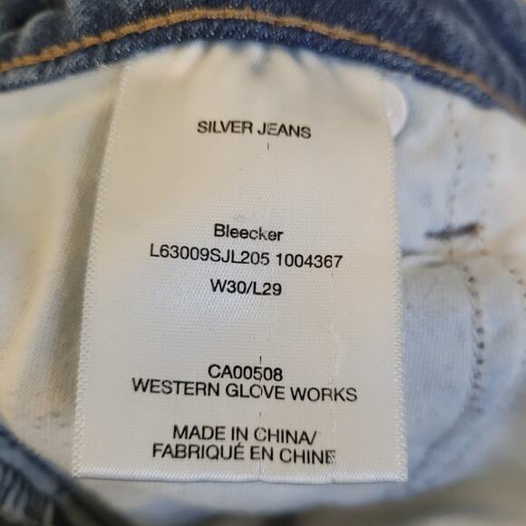 Silver Jeans Co. Women’s Distressed Skinny Jeans Size W30 Blue Denim Everyday - Picture 4 of 9